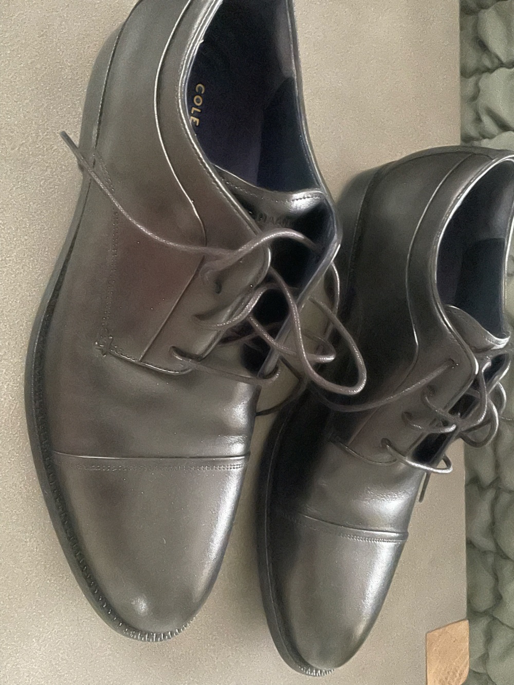 Cole Haan Black Leather Derby Dress Shoes